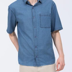 2t Tall Denim Short Sleeve Shirt (blue)