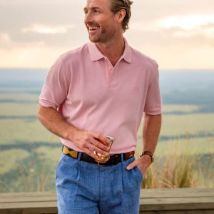 Pink Piqué Cotton Polo