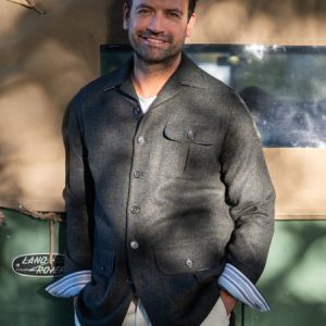 Wool Safari Jacket - Artillery Green