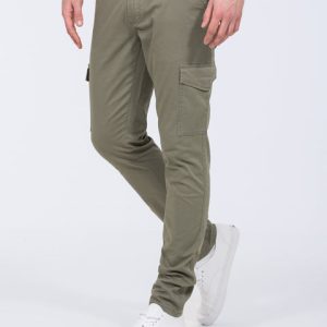 Essentalls Ray Tall Slim Fit Cargo Trousers (sage)