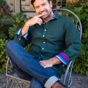 The Kikapu Shirt – Green Basketweave Knit