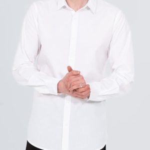 Essentalls Extra Tall Slim Fit Formal Shirt (white)