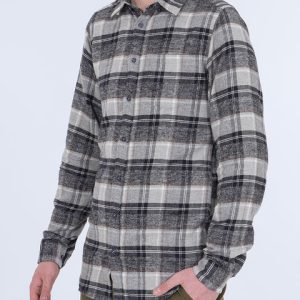 2t Extra Tall Slim Fit Long Sleeve Shirt (silver check)