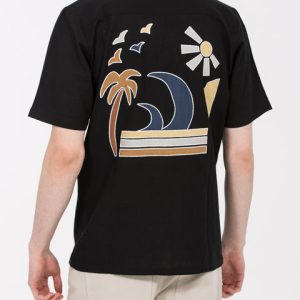 2t Bruce Tall Revere Collar Shirt (black embroidered)