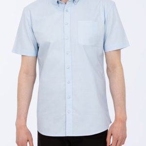 2t Tall Short Sleeve Oxford Regular Fit Shirt (sky blue)