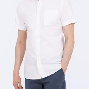 2t Tall Short Sleeve Oxford Slim Fit Shirt (white)
