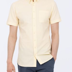 2t Tall Short Sleeve Oxford Slim Fit Shirt (yellow)