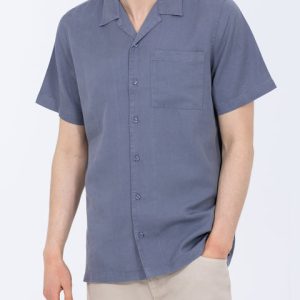 2t Reagan Tall Short Sleeve Revere Shirt (blue)