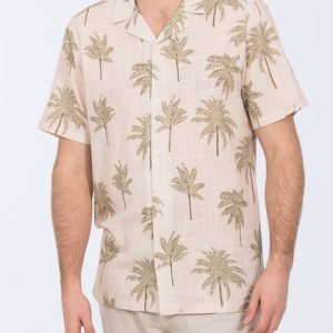 2t Rhodes Tall Short Sleeve Printed Shirt (neutral palm)