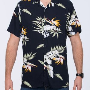 2t Adam Short Sleeve Tall Revere Shirt (blue pattern)
