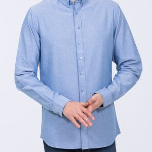 2t Logan Slim Fit Tall Oxford Shirt (blue)