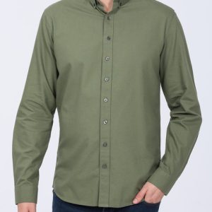 2t Logan Slim Fit Tall Oxford Shirt (olive)