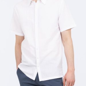 2t Tall Short Sleeve Linen Blend Shirt (white)