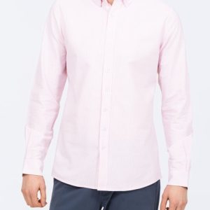 2t Leo Slim Fit Tall Oxford Shirt (pink stripe)
