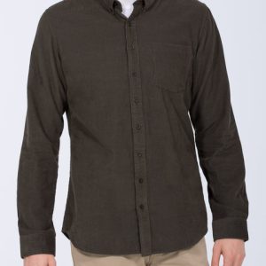 2t Nash Tall Slim Fit Cord Oxford Shirt (khaki)