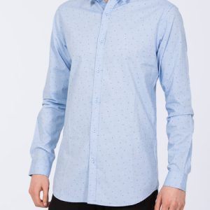 2t Slim Fit Extra Tall Formal Shirt (blue pattern)