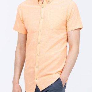 2t Tall Short Sleeve Linen Blend Shirt (peach)