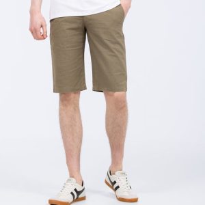 Redpoint Whitby Tall Regular Fit Linen Shorts (khaki)