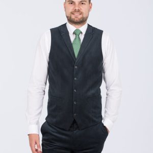 Skopes Atkinson Slim Fit Tall Cord Suit Waistcoat (teal)