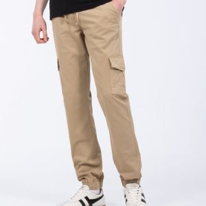 2t Fabio Regular Fit Tall Stretch Cargo Trousers (beige)
