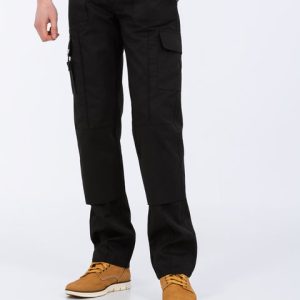 Ed Baxter Multi Pocket Tall Workwear Trousers (black)