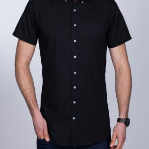 2t Slim Fit Short Sleeve Tall Shirt (black)