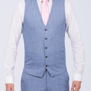 Skopes Redding Slim Fit Tall Waistcoat (sky blue)