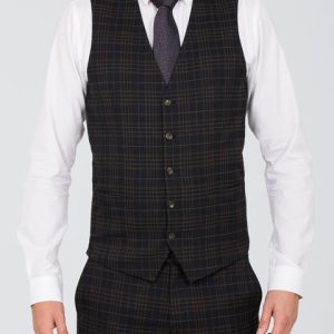 Skopes Alton Tall Suit Waistcoat (brown/blue/black)